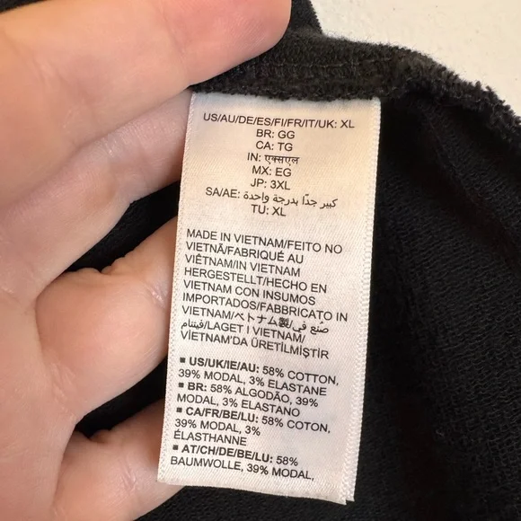 Daily Ritual Black Terry Cloth Skirt XL - Picture 6 of 6